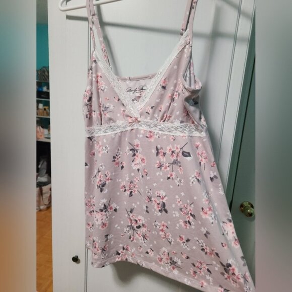 Floral Lace Purple Pink Marilyn Monroe Night Pajama Lingerie V Neck Shirt Size M - Picture 8 of 9